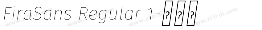 FiraSans Regular 1字体转换